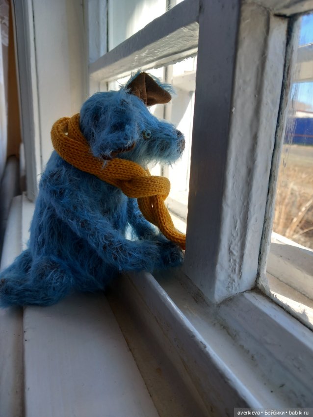 Голубой щенок — Авторские мишки Тедди и друзья: фото (фото 9)