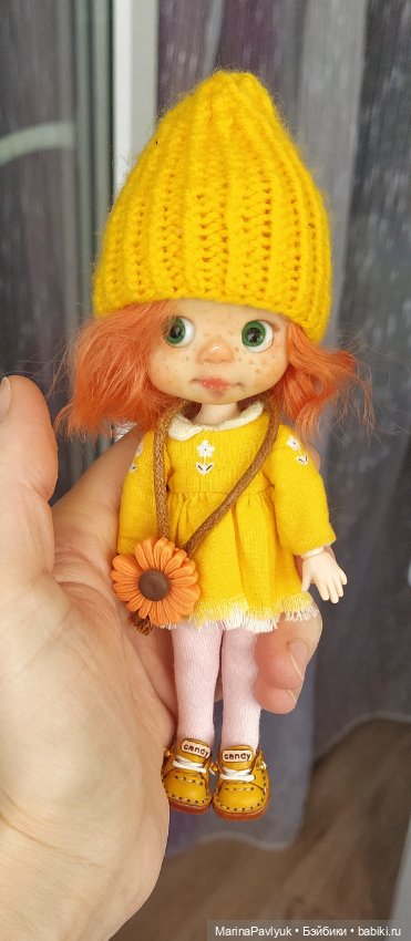 Рыжуля на теле Ob11 с мультяшным личиком