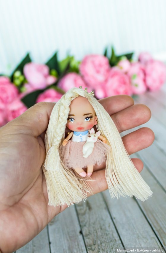 Нежная кнопочка Алекса — Авторские миниатюрные куклы: лепка