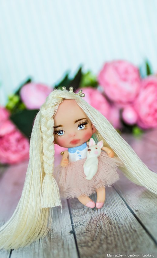 Нежная кнопочка Алекса — Авторские миниатюрные куклы: лепка (фото 2)