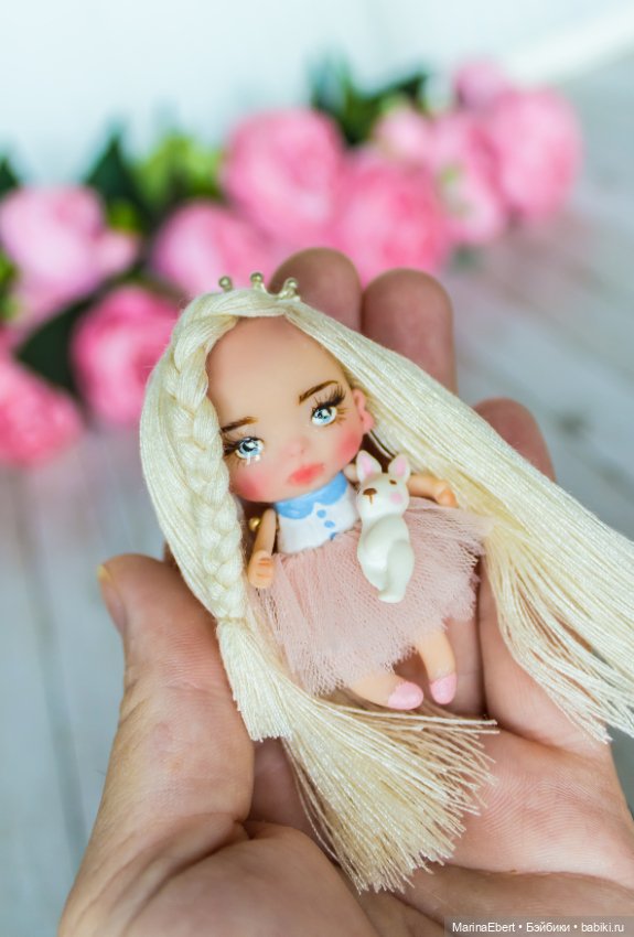 Нежная кнопочка Алекса — Авторские миниатюрные куклы: лепка (фото 10)