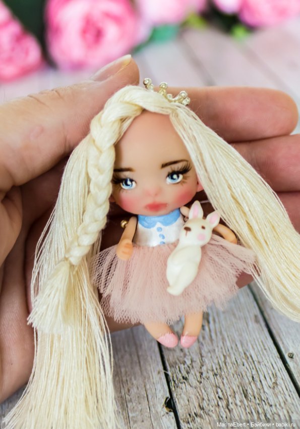 Нежная кнопочка Алекса — Авторские миниатюрные куклы: лепка