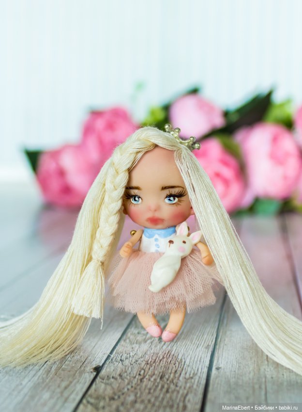 Нежная кнопочка Алекса — Авторские миниатюрные куклы: лепка (фото 4)