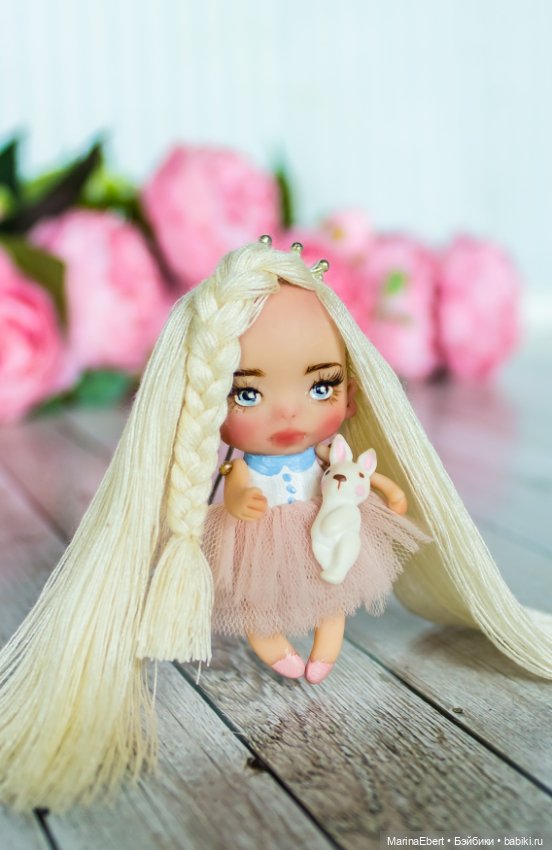 Нежная кнопочка Алекса — Авторские миниатюрные куклы: лепка (фото 3)