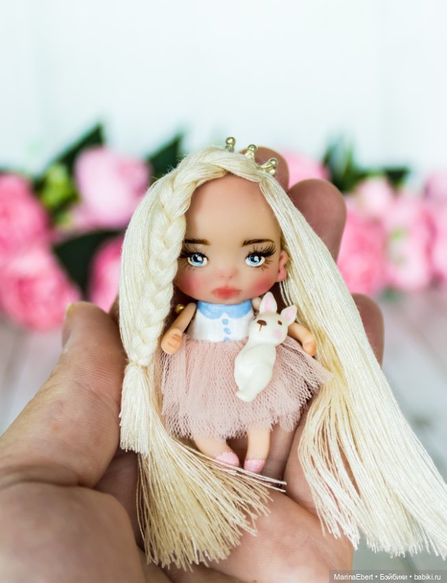 Нежная кнопочка Алекса — Авторские миниатюрные куклы: лепка (фото 9)