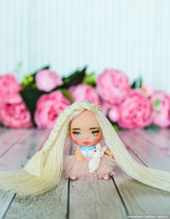 Нежная кнопочка Алекса — Авторские миниатюрные куклы: лепка