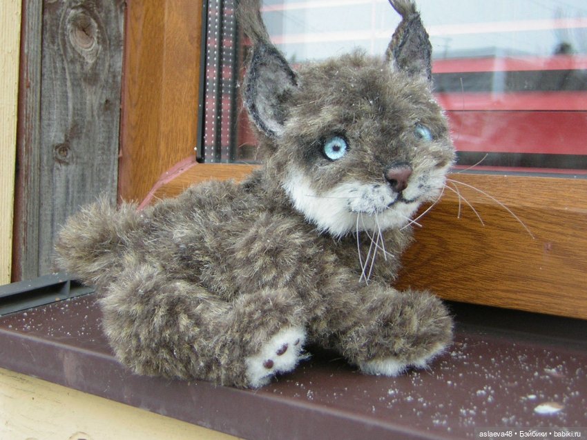 Реалистичная мягкая игрушка Рысенок (фото 5)