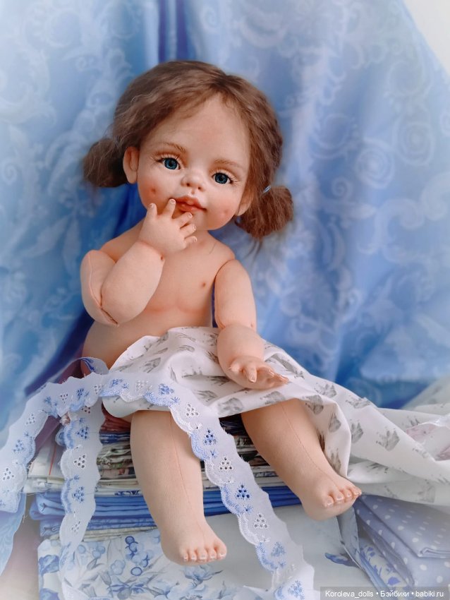 Девочка в голубом — Авторские текстильные куклы: Вальдорфские (фото 7)