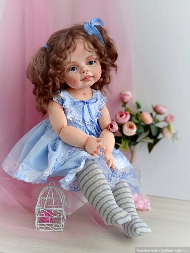 Девочка в голубом — Авторские текстильные куклы: Вальдорфские