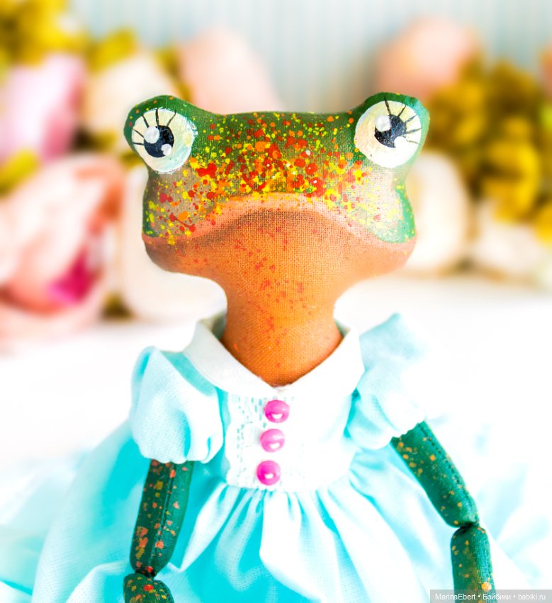 Лягушечка Бекки — Текстильные игрушки и примитивы: кофейные (фото 8)