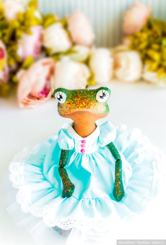 Лягушечка Бекки — Текстильные игрушки и примитивы: кофейные (фото 2)