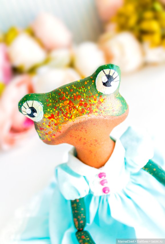 Лягушечка Бекки — Текстильные игрушки и примитивы: кофейные (фото 4)