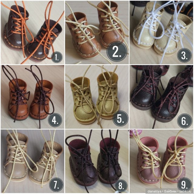 Каталог цветов на ботиночки для кукол и игрушек