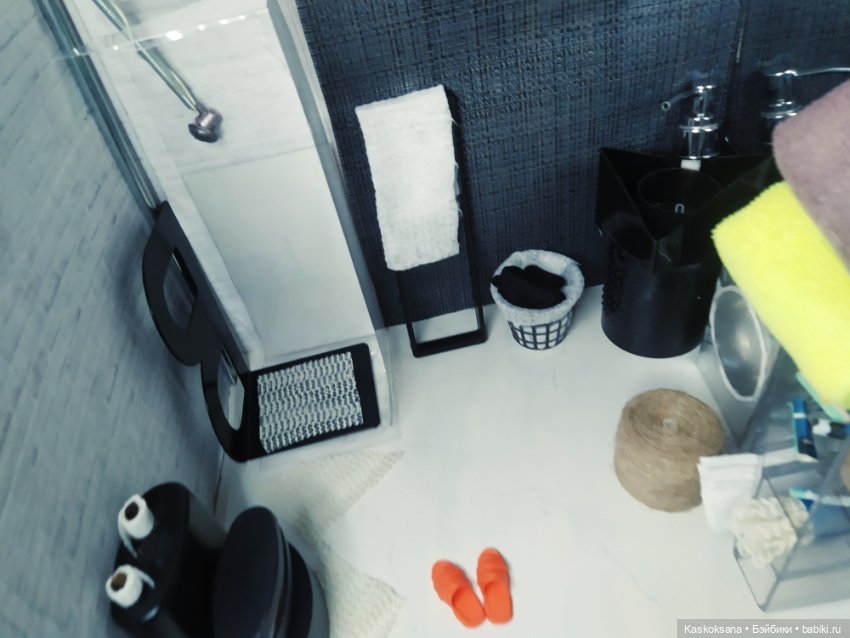 Душевая в черно-белом — Кукольная миниатюра своими руками: еда (фото 7)