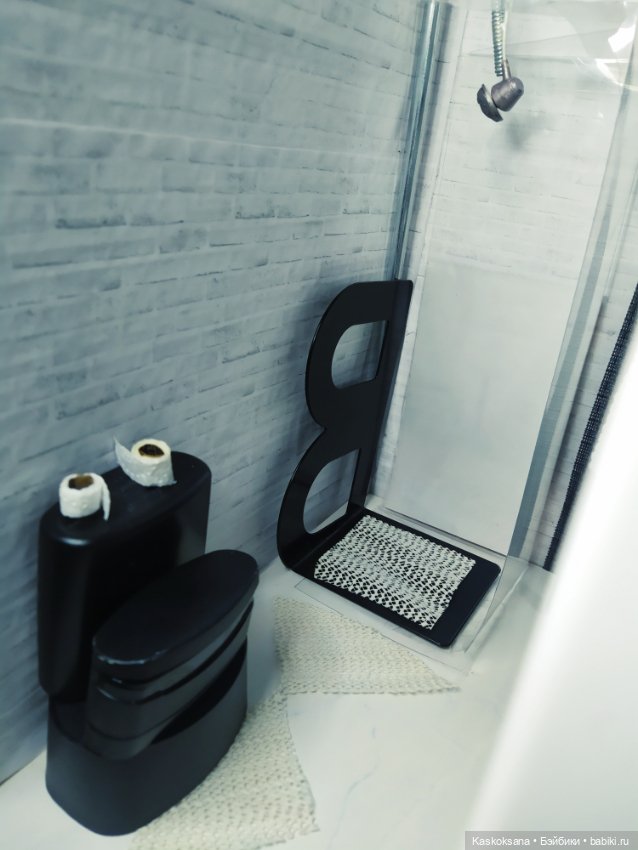 Душевая в черно-белом — Кукольная миниатюра своими руками: еда (фото 2)