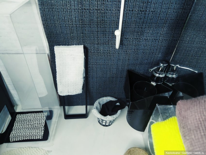 Душевая в черно-белом — Кукольная миниатюра своими руками: еда