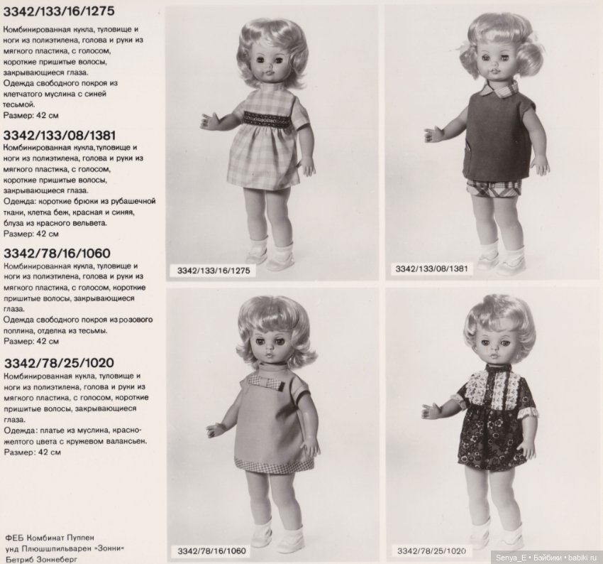 Представительский каталог кукол ГДР от Demusa ч.1: VEB Sonni/Sonneberg