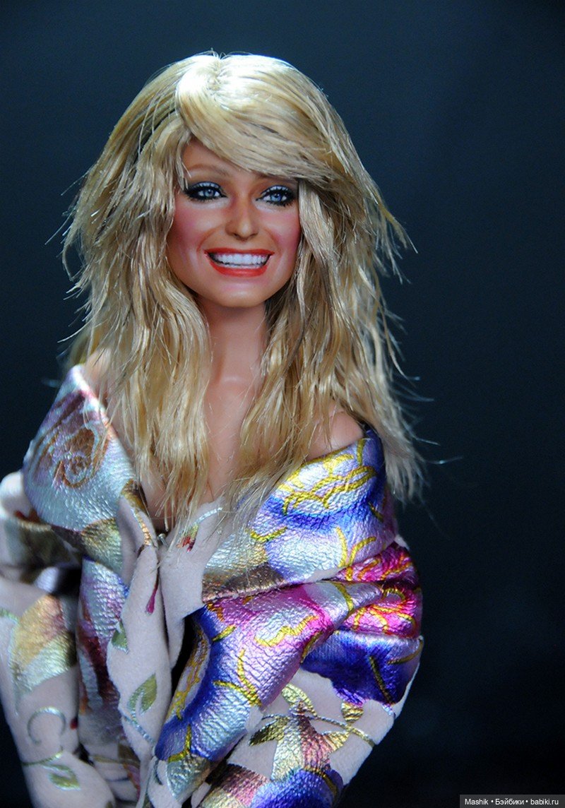 Портретный OOAK Фарры Фосетт, использована кукла от Mattel, автор Noel Cruz (фото 3)