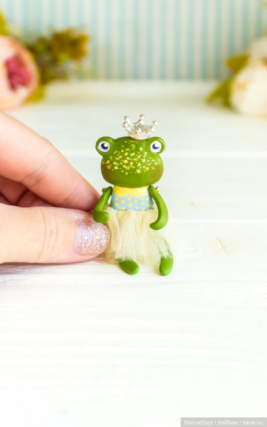 Лягушечка Габи — Авторские миниатюрные куклы: лепка (фото 8)