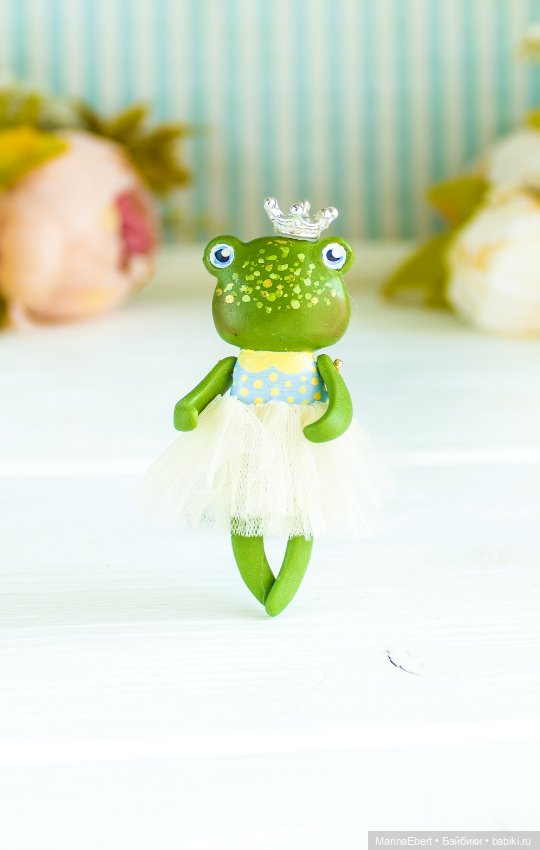 Лягушечка Габи — Авторские миниатюрные куклы: лепка