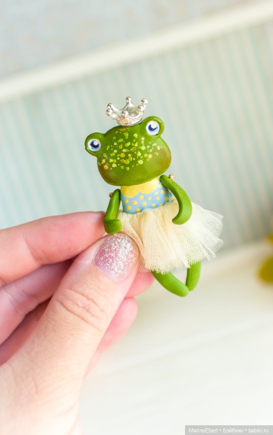 Лягушечка Габи — Авторские миниатюрные куклы: лепка (фото 9)