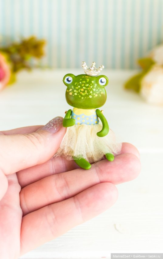 Лягушечка Габи — Авторские миниатюрные куклы: лепка