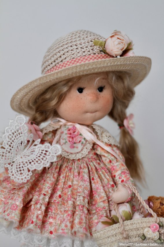 Барышня и бабочка — Текстильные игрушки и примитивы: кофейные (фото 2)