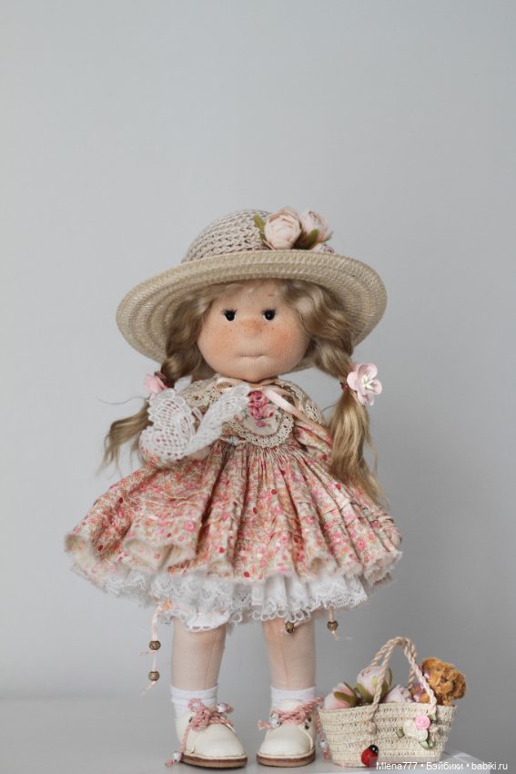 Барышня и бабочка — Текстильные игрушки и примитивы: кофейные (фото 5)