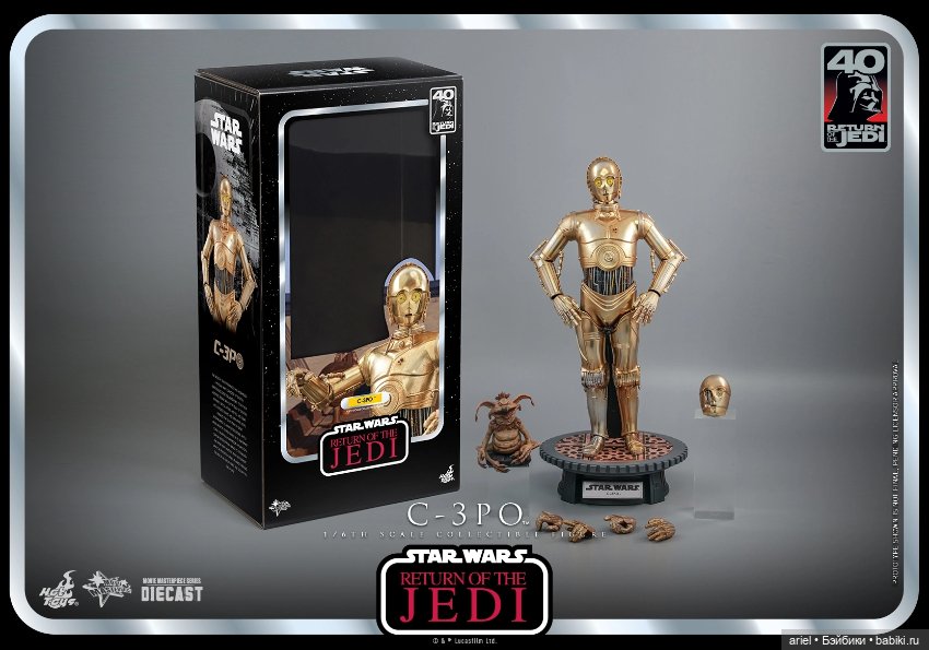Hot Toys анонсировали дайкастовую фигурку C-3PO к 40-летию премьеры фильма «Звёздные войны. Эпизод VI: Возвращение джедая» (фото 10)