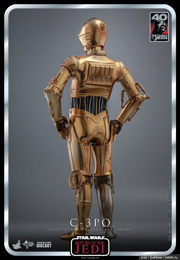 Hot Toys анонсировали дайкастовую фигурку C-3PO к 40-летию премьеры фильма «Звёздные войны. Эпизод VI: Возвращение джедая» (фото 3)