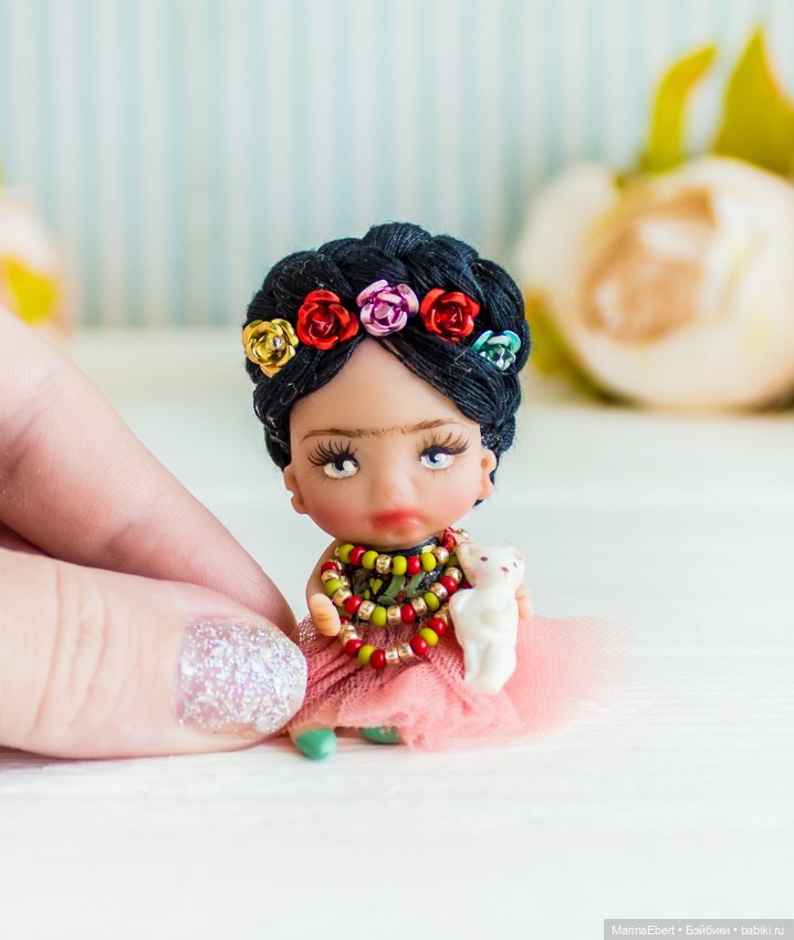 Мини куколка Фрида — Авторские миниатюрные куклы: лепка (фото 10)