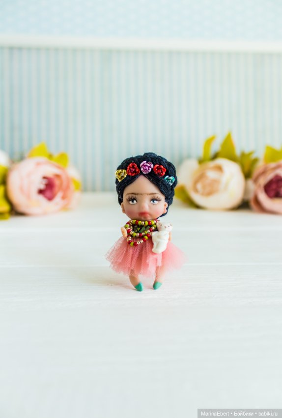 Мини куколка Фрида — Авторские миниатюрные куклы: лепка