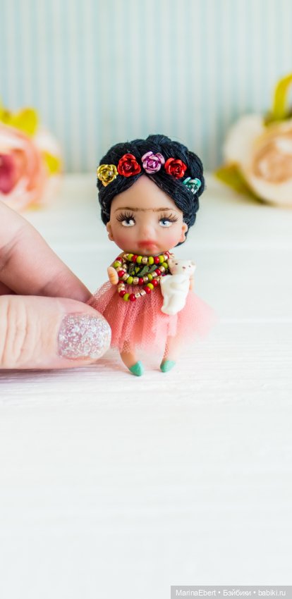 Мини куколка Фрида — Авторские миниатюрные куклы: лепка (фото 7)