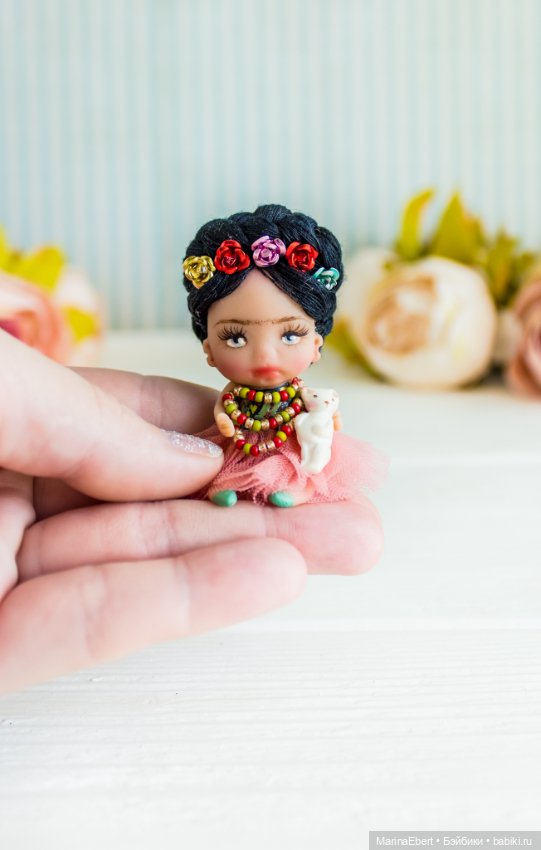 Мини куколка Фрида — Авторские миниатюрные куклы: лепка (фото 5)