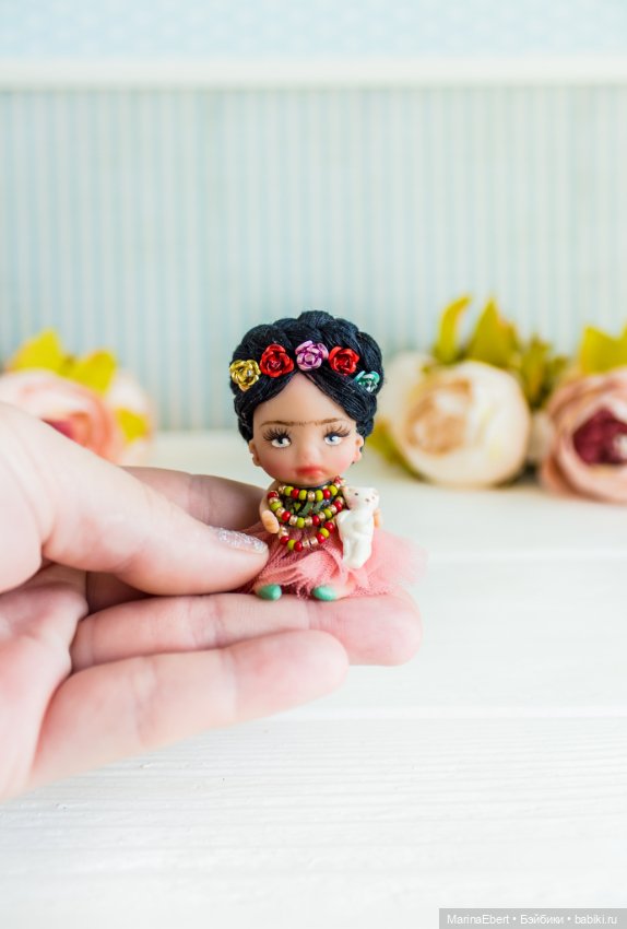 Мини куколка Фрида — Авторские миниатюрные куклы: лепка (фото 9)