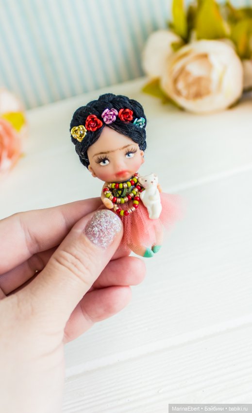 Мини куколка Фрида — Авторские миниатюрные куклы: лепка (фото 8)