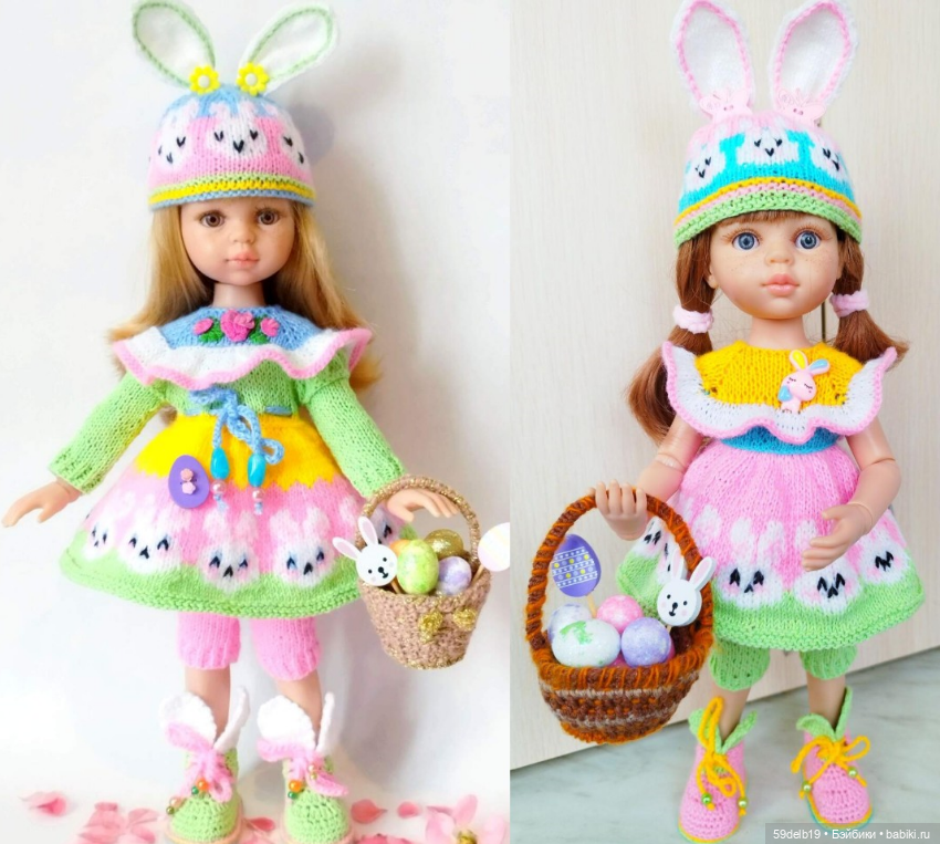 Ещё один комплект "Зайчик" с бразильской вышивкой в моей Пасхальной коллекции