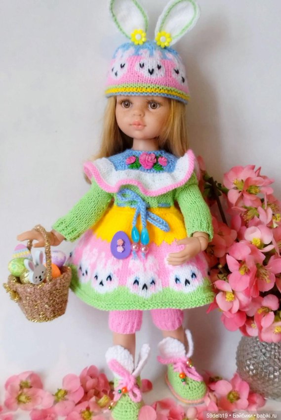 Ещё один комплект "Зайчик" с бразильской вышивкой в моей Пасхальной коллекции