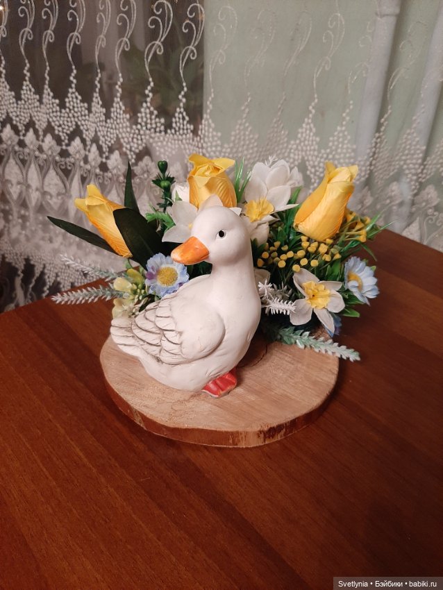 Цветочная композиция на спиле (фото 4)