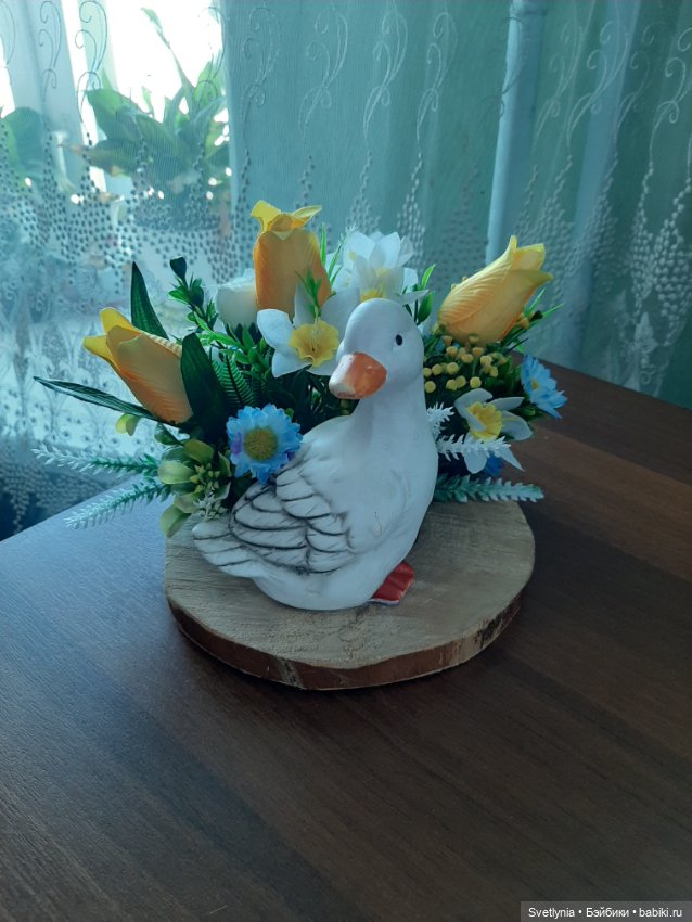 Цветочная композиция на спиле (фото 3)