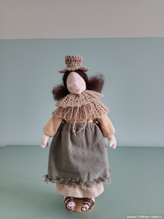 Текстильная малышка — Текстильные игрушки и примитивы: кофейные (фото 3)