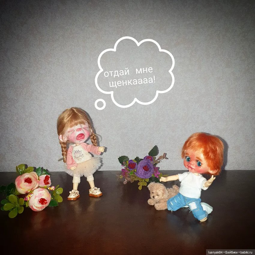 Борьба за щенка — Куклы и тела Obitsu 11 (Ob11): гибриды