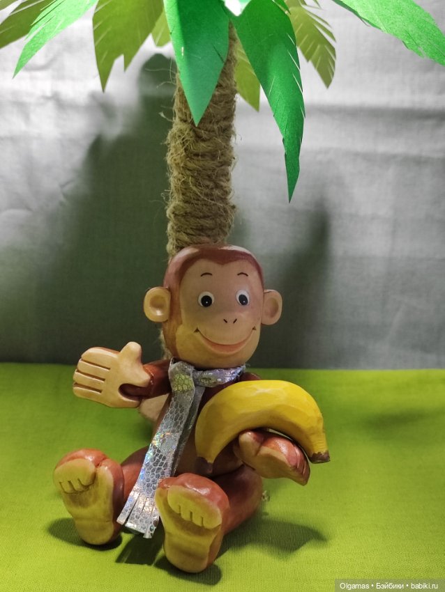 Мартышка 🐒🐒🐒😊 — Авторские игрушки из дерева: резьба (фото 6)