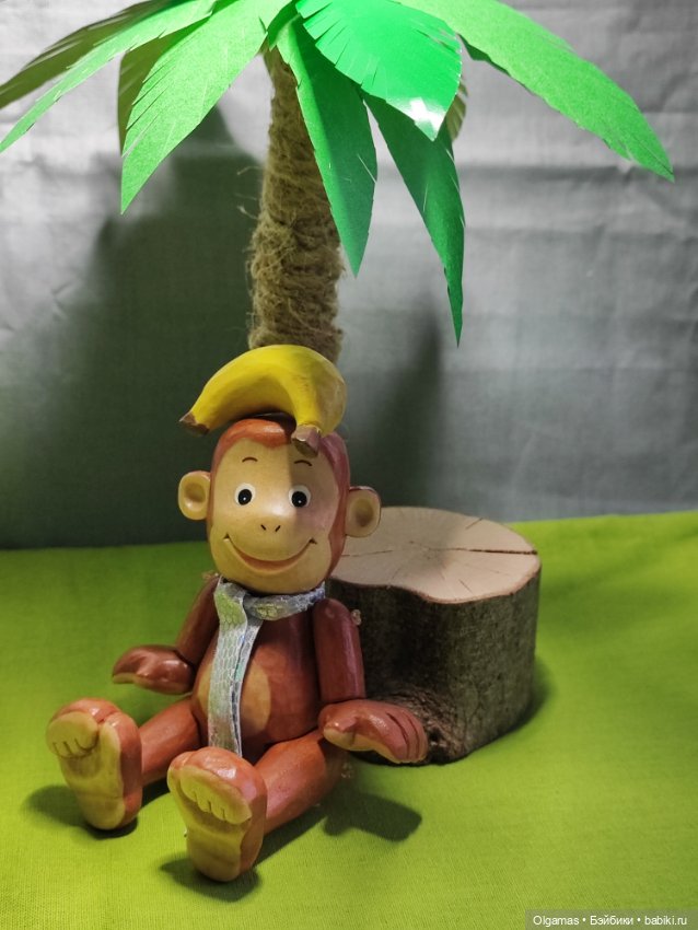 Мартышка 🐒🐒🐒😊 — Авторские игрушки из дерева: резьба (фото 8)