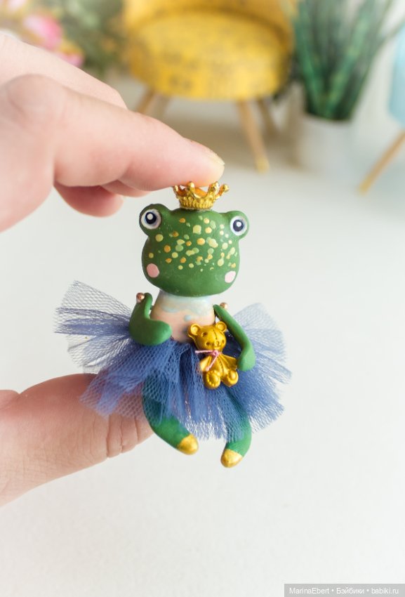 Лягушечка Каролина — Авторские миниатюрные куклы: лепка