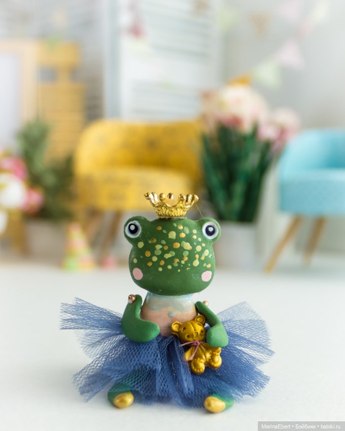 Лягушечка Каролина — Авторские миниатюрные куклы: лепка (фото 3)