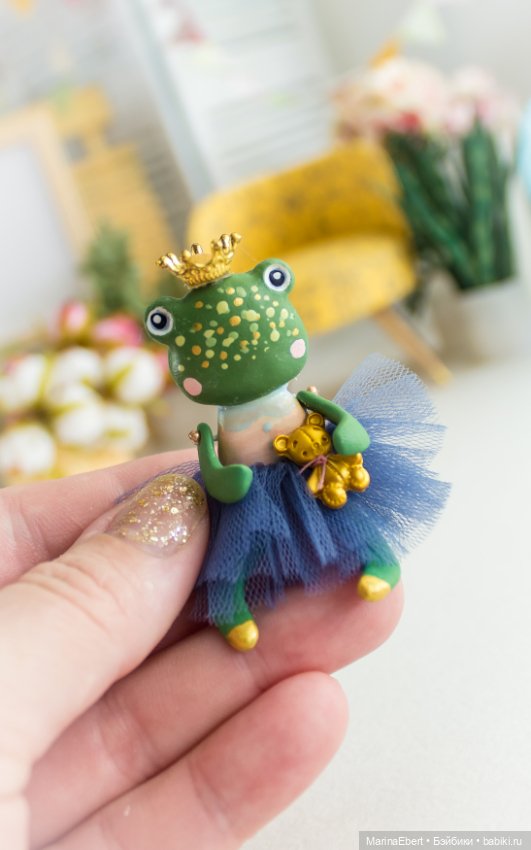 Лягушечка Каролина — Авторские миниатюрные куклы: лепка