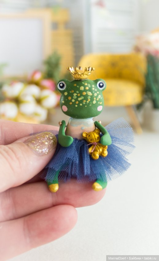 Лягушечка Каролина — Авторские миниатюрные куклы: лепка (фото 5)