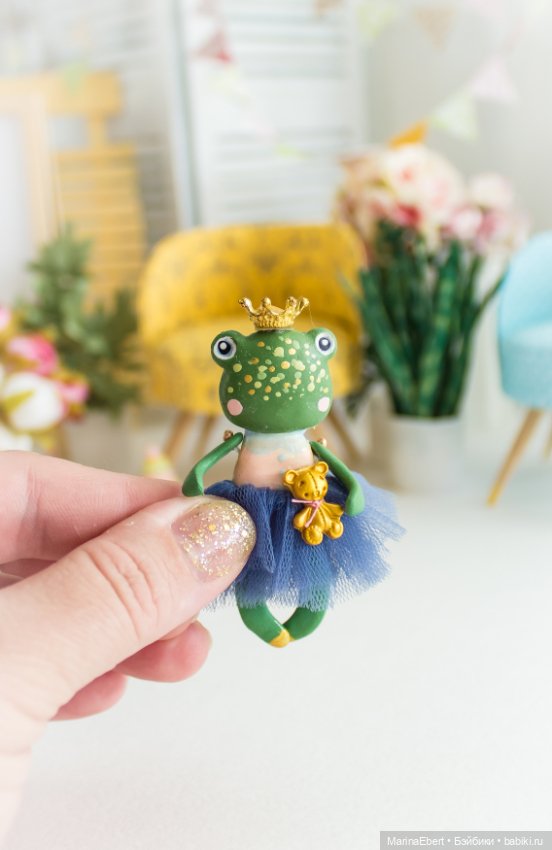 Лягушечка Каролина — Авторские миниатюрные куклы: лепка