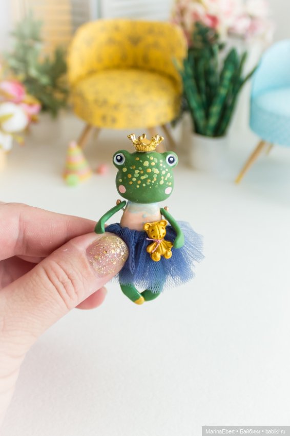 Лягушечка Каролина — Авторские миниатюрные куклы: лепка